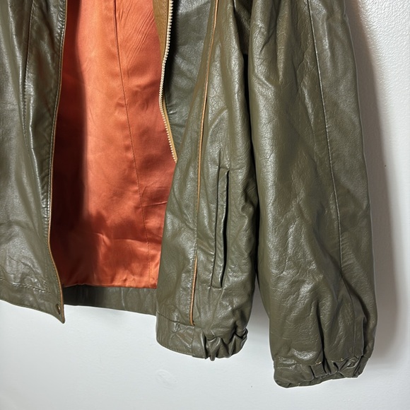 Vintage Leather Bomber Jacket by Carla New York SzM-LP - Picture 5 of 8